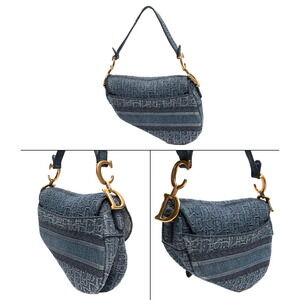 Dior Christian Saddle Bag Shoulder Oblique Denim